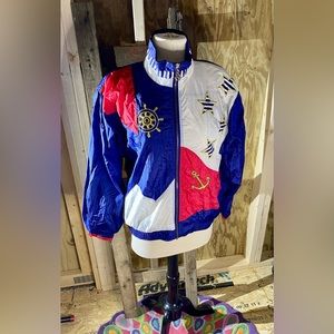 💥Lavon Sport Vintage 1996 Track Jacket Nautical Theme Windbreaker💥